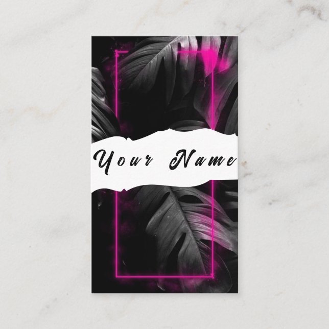 Neon Business Card Visitenkarte (Vorderseite)