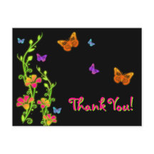 Neon Butterfells & Blume Vielen Dank für Ihre Post