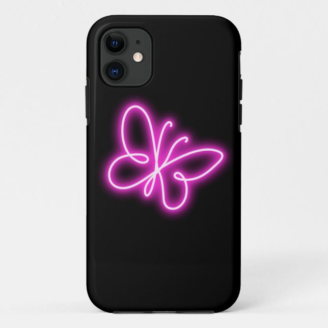 Neon Butterfly Case-Mate iPhone Hülle (Rückseite)