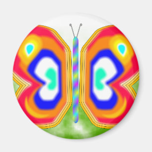Neon Butterfly Magnet