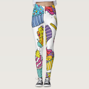 Neon Cakes: Pop Art Pattern. Leggings