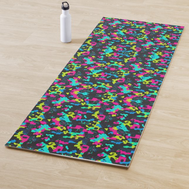 Neon Camouflage Pattern Yogamatte (Beispiel)