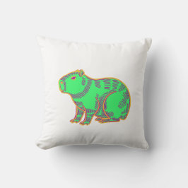 Neon Capybara – Cute Colorful Animal  Kissen