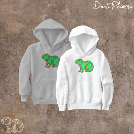Neon Capybara Kids  Hoodie