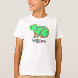 Neon Capybara Kinder T-Shirt – Süßes farbenfrohes