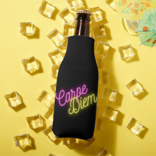 Neon Carpe Diem Word Art   Flaschenkühler
