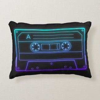 Neon Cassette Tape Retro Aesthetic Throw Pillow Dekokissen