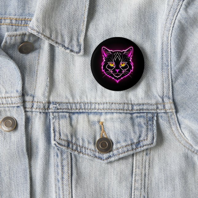 Neon Cat Button (Beispiel)