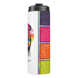 Neon Cat IMITATE GLITZER Thermosbecher