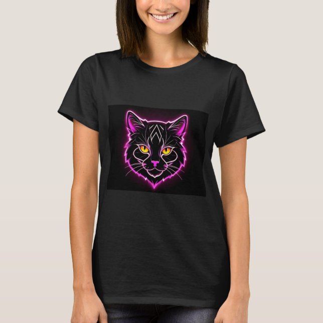 Neon Cat T-Shirt (Vorderseite)