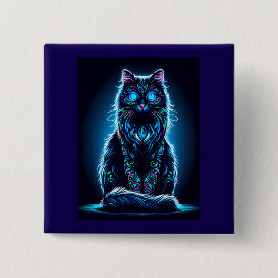 Neon Cat Vivid Background-97948 Button