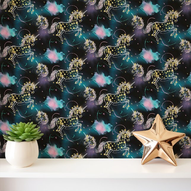 Neon Celestial Unicorns und Stars Tapete (Von Creator hochgeladen)