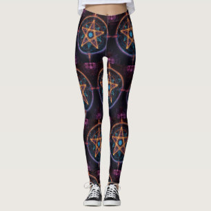 Neon Celtic Symbols Leggings