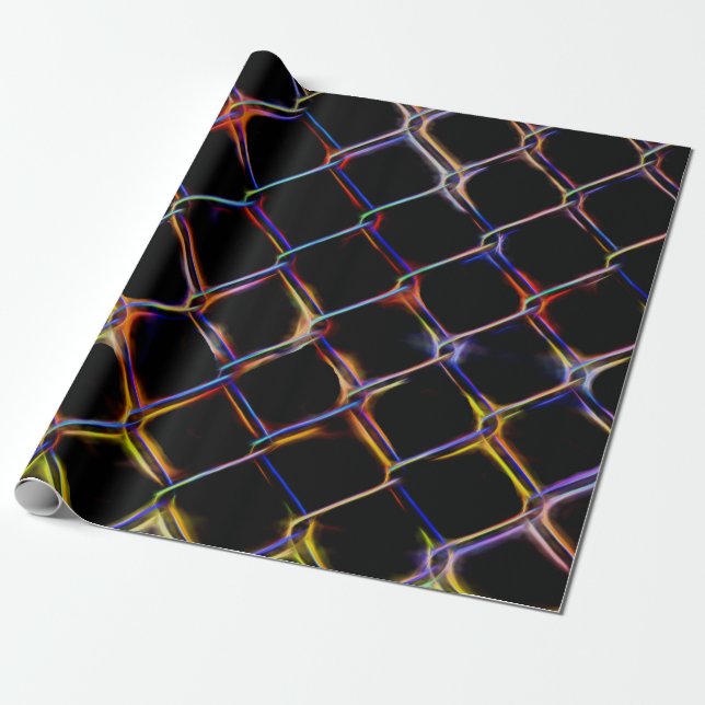 Neon Chain Link Geschenkpapier (Ungerollt)