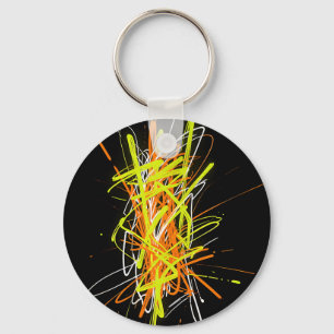 Neon-Chaos-Abstrakt-Energie-Explosion Schlüsselanhänger
