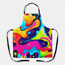 Neon Chaos Liquid Color Explosion Schürze
