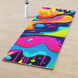 Neon Chaos Liquid Color Explosion Yogamatte