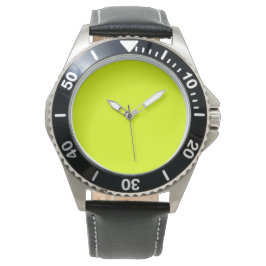 Neon Chartreuse Solid Color | Classic Armbanduhr