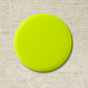Neon Chartreuse Solid Color Classic Button