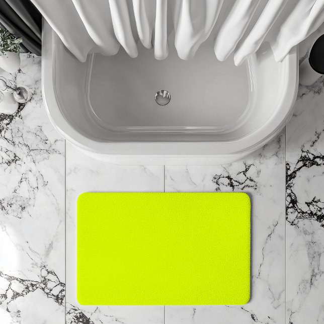 Neon Chartreuse Solid Color | Trendfarbe Badematte (Von Creator hochgeladen)