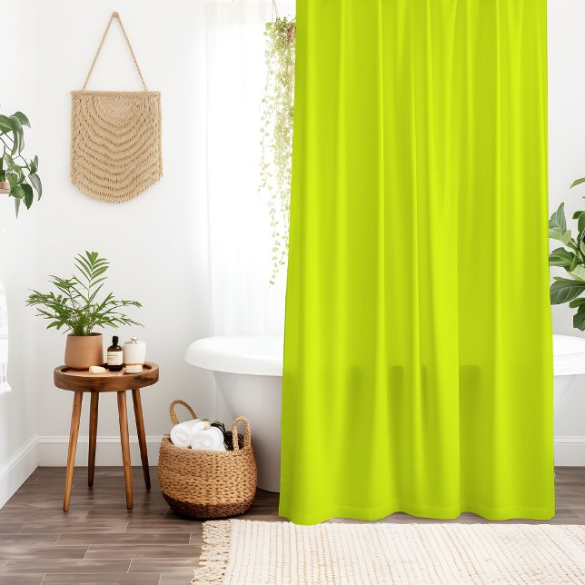 Neon Chartreuse Solid Color | Trendfarbe Duschvorhang (Von Creator hochgeladen)