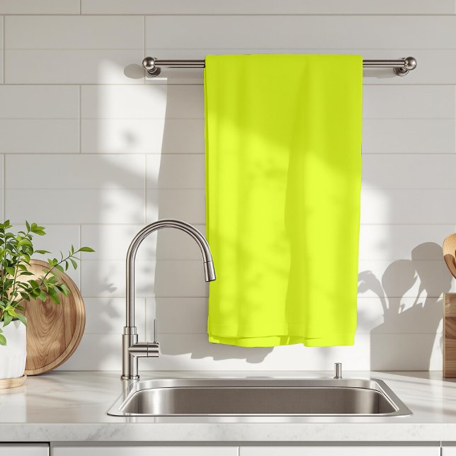 Neon Chartreuse Solid Color | Trendfarbe Geschirrtuch (Von Creator hochgeladen)