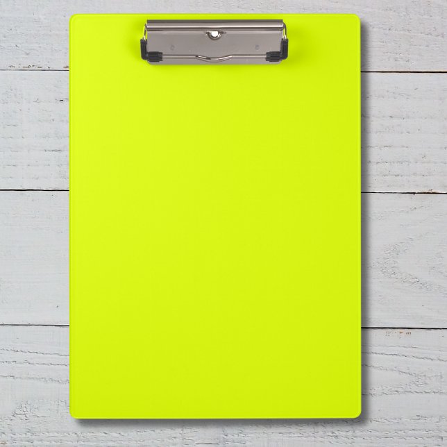 Neon Chartreuse Solid Color | Trendfarbe Klemmbrett (Von Creator hochgeladen)
