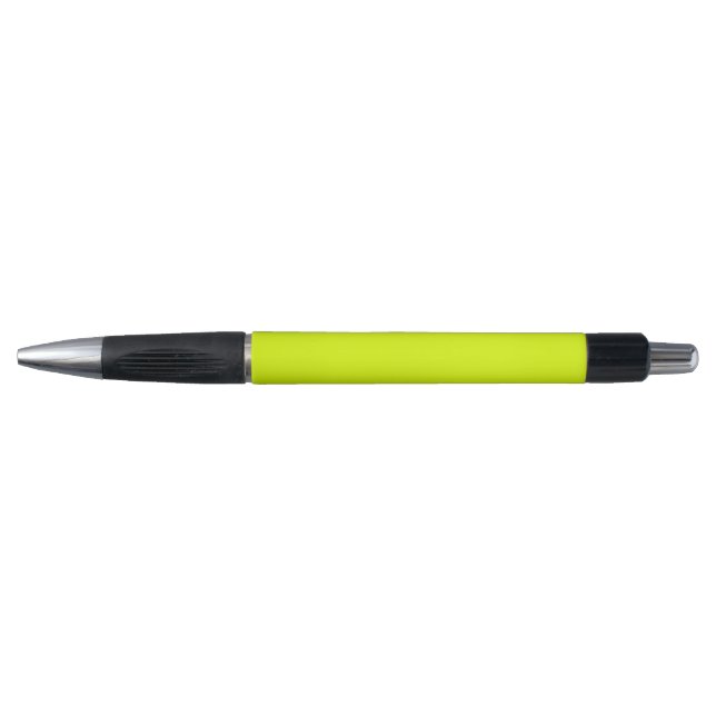 Neon Chartreuse Solid Color | Trendfarbe Kugelschreiber (Vorderseite)