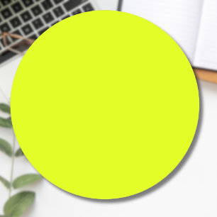 Neon Chartreuse Solid Color Trendfarbe Runder Aufkleber