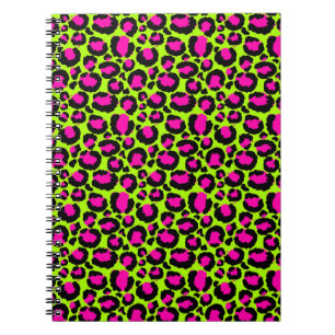 Neon Cheetah Pattern, Boys Girls & Kids, Leopard Notizblock