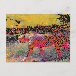 Neon Cheetah Postkarte
