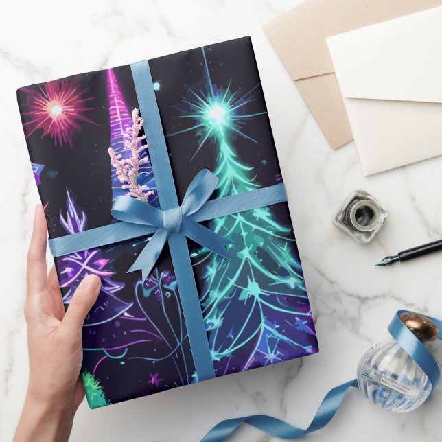 Neon Christmas Geschenkpapier (Schenken)