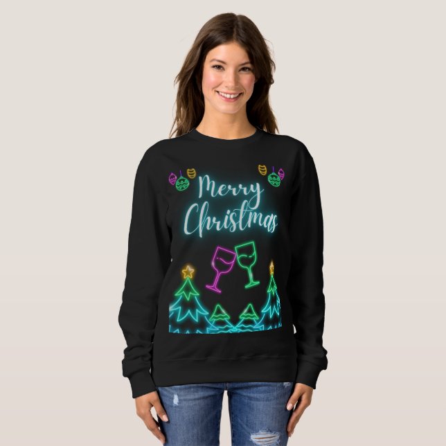 Neon Christmas Women's Sweatshirt (Vorne ganz)