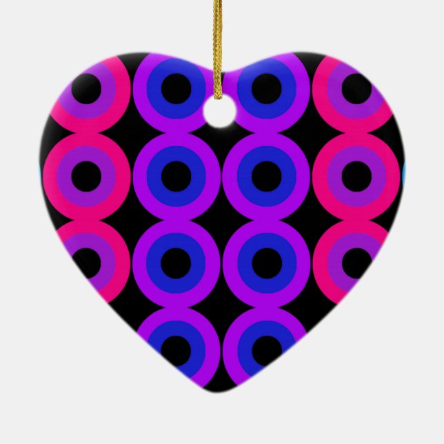 Neon Circles Keramikornament (Hinten)