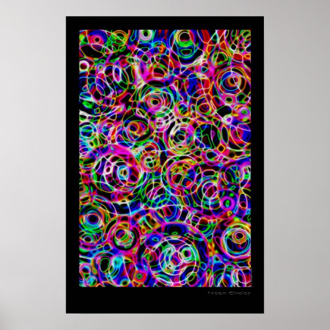 Neon Circles Poster (Vorne)