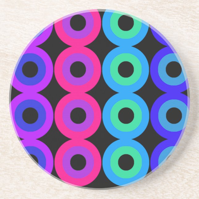 Neon Circles Untersetzer (Vorne)