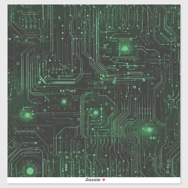 Neon Circuit Vinyl Sticker (Blatt)