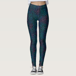 Neon Circuitry — Elektrische Träume in Bewegung Leggings