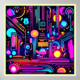 Neon Circuitys Dreams Poster