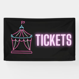 Neon Circus Zelt Tickets Indoor Vinyl Signon Banner
