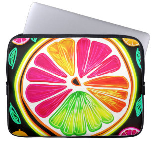 Neon Citrus Fruit Fiesta Laptopschutzhülle