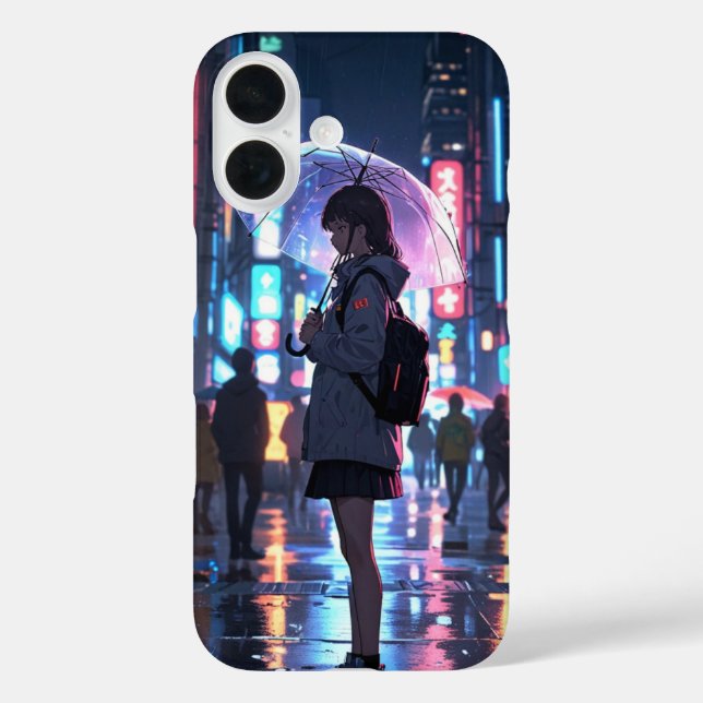 Neon City Girl Case-Mate iPhone Hülle (Rückseite)