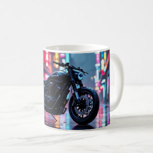 Neon City Motorrad Kaffeetasse