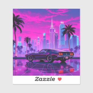 Neon City Tour mit dem Auto Nr. 1 Sticker