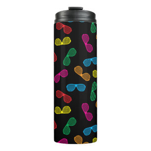 Neon Classic Sonnenbrillen Muster Thermosbecher