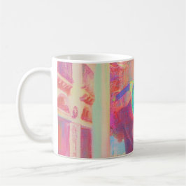 Neon Coastal Beauty mit Sonnenbrille Kaffeetasse