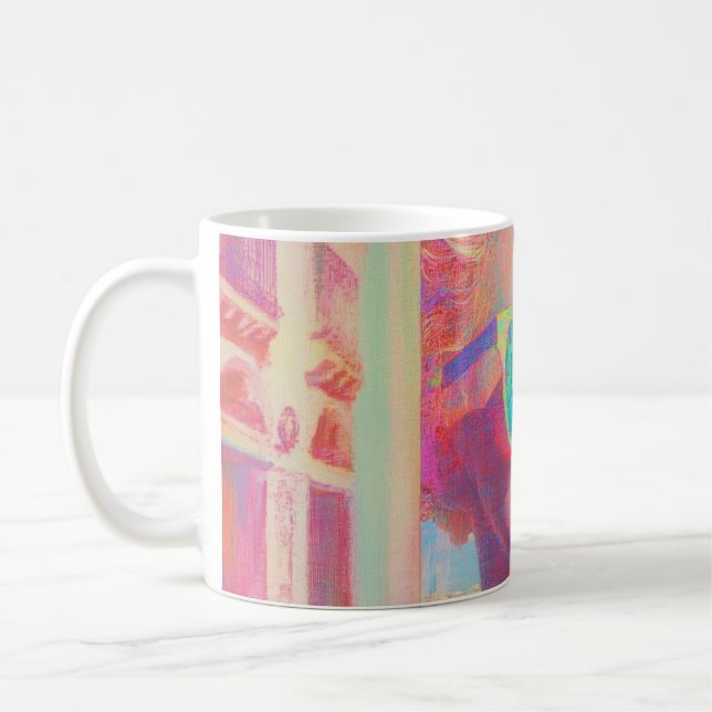 Neon Coastal Beauty mit Sonnenbrille Kaffeetasse (Links)