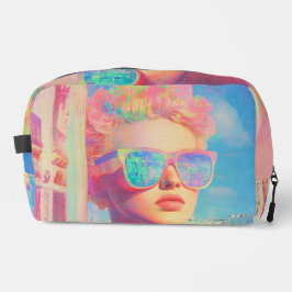 Neon Coastal Beauty mit Sonnenbrille Waschbeutel