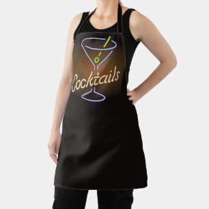 Neon-Cocktails-Schild Schürze