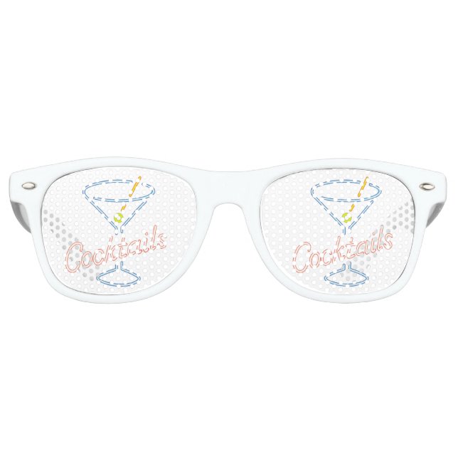 Neon Cocktails Sonnenbrille signieren (Vorderseite)